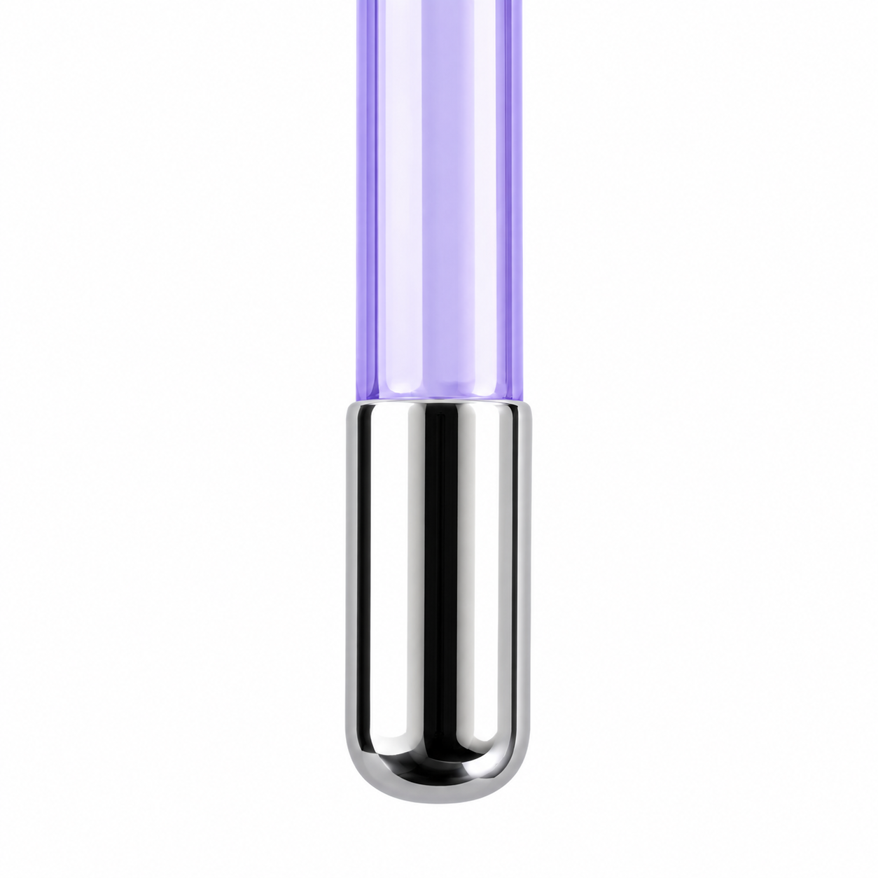Flat High Frequency Glass Electrode Replacement Tip – Purple Facial Wand Tube