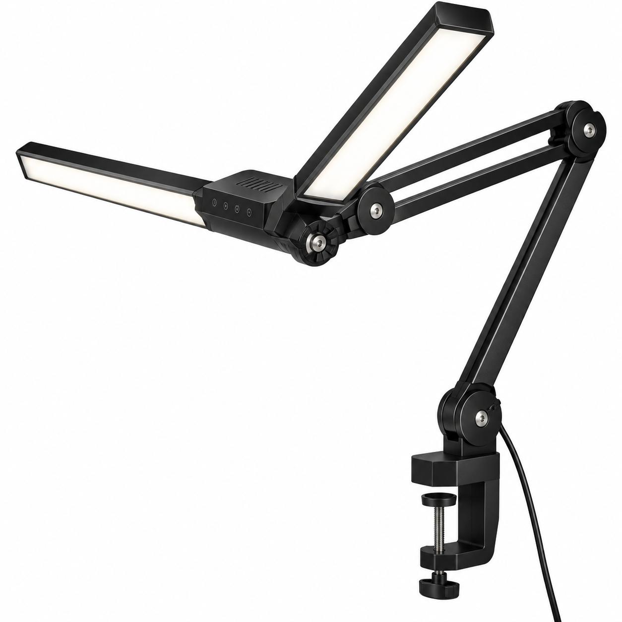 Professional Dual-Head LED Beauty Lamp – 30W, 360 LEDs, Adjustable Swing Arm & Dimmable Salon Lighting