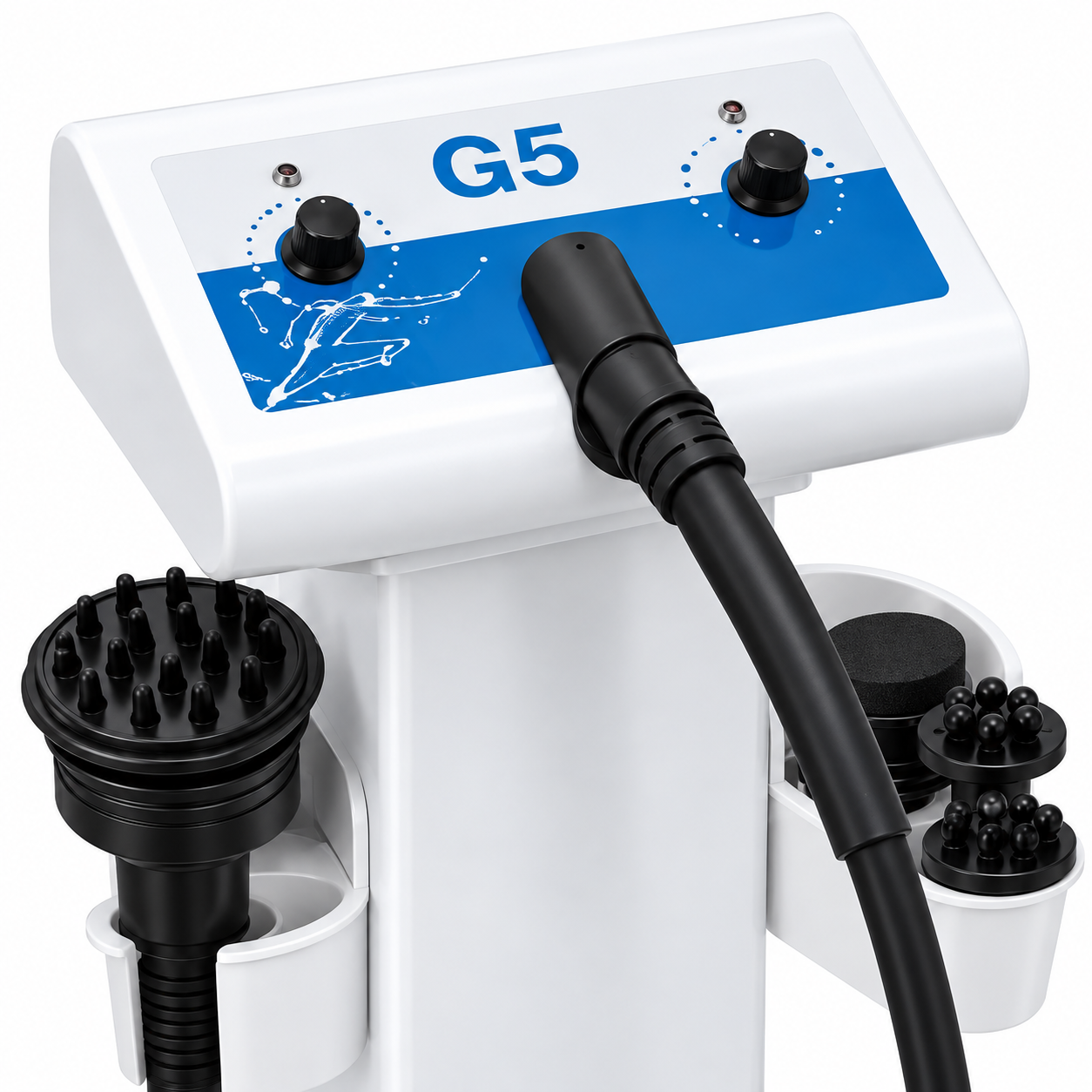 Professional G5 Vibration Massage Machine with Trolley & 5 Massage Heads – 150W