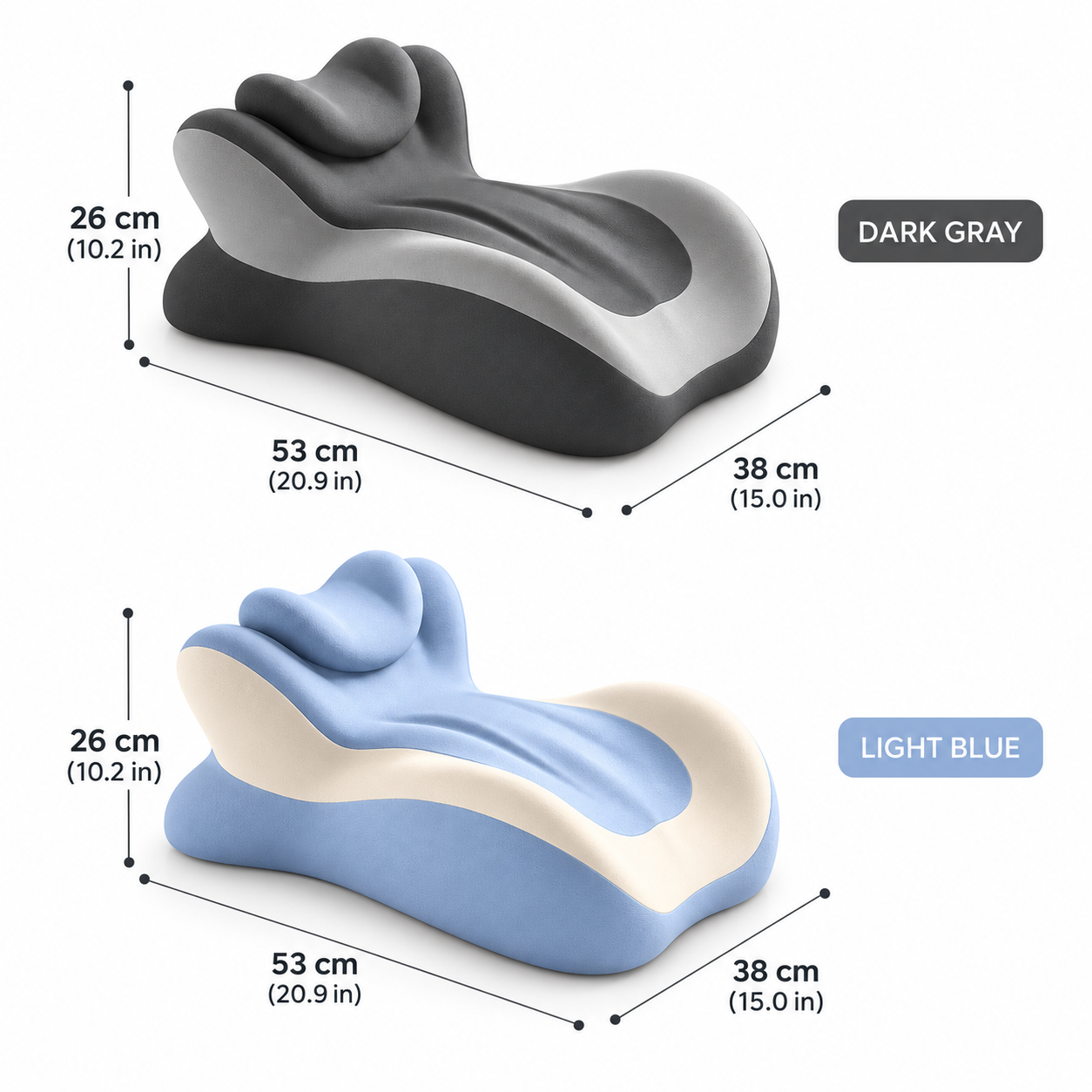 Ergonomic Memory Foam Prone Support Pillow with Adjustable Headrest – Full Body Relaxation Cushion