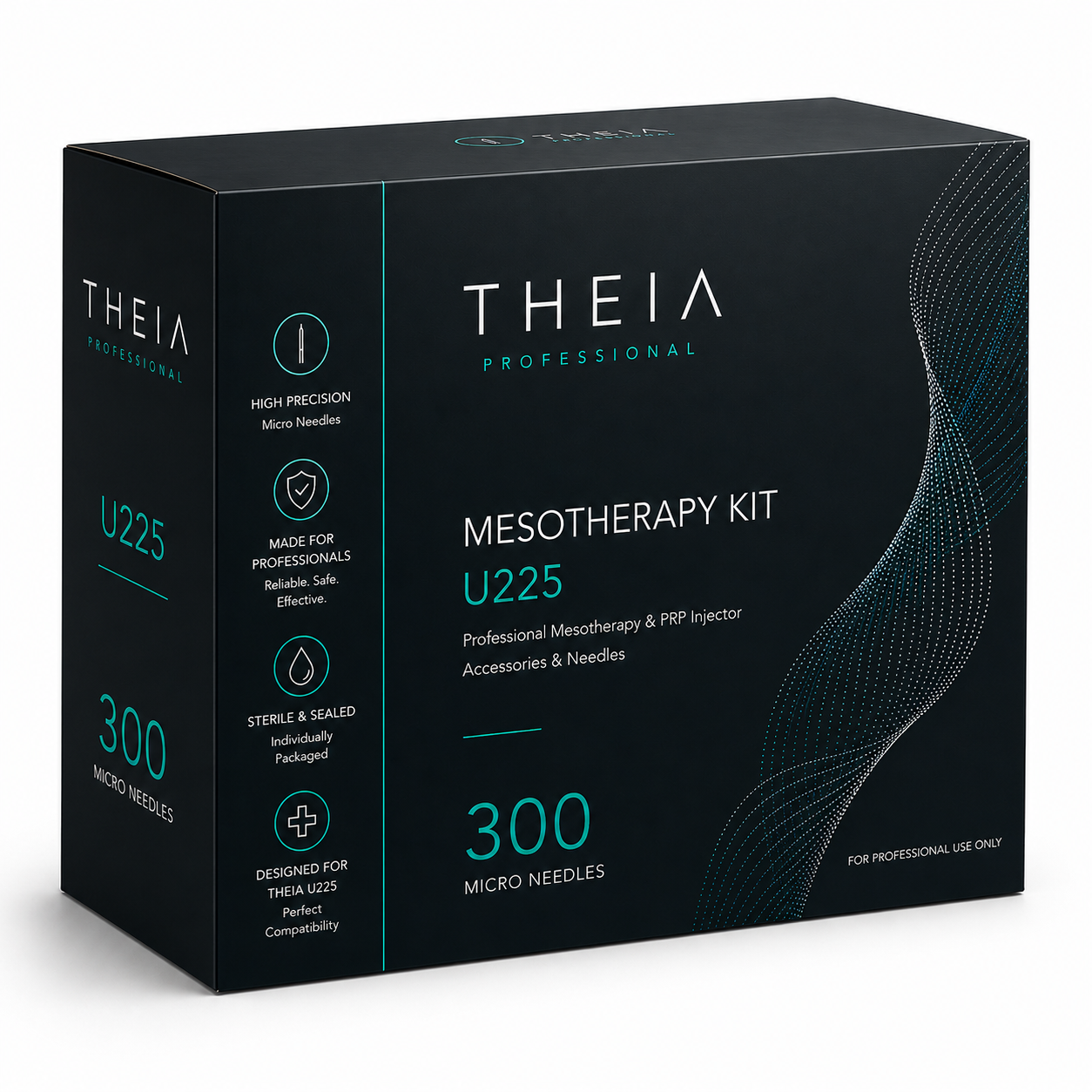 THEIA U225 Professional Mesotherapy Catheter Kit – 300 Sterile Disposable Catheter Tubes