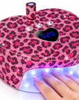 Professional 2-in-1 Rechargeable UV/LED Nail Lamp – Pink Leopard Edition