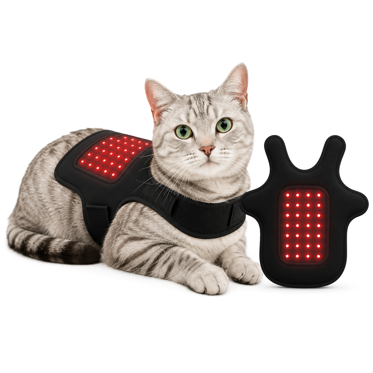 Theia Pets Red & Near Infrared LED Light Vest – 660nm & 850nm Wearable Wellness Light Wrap for Dogs & Cats