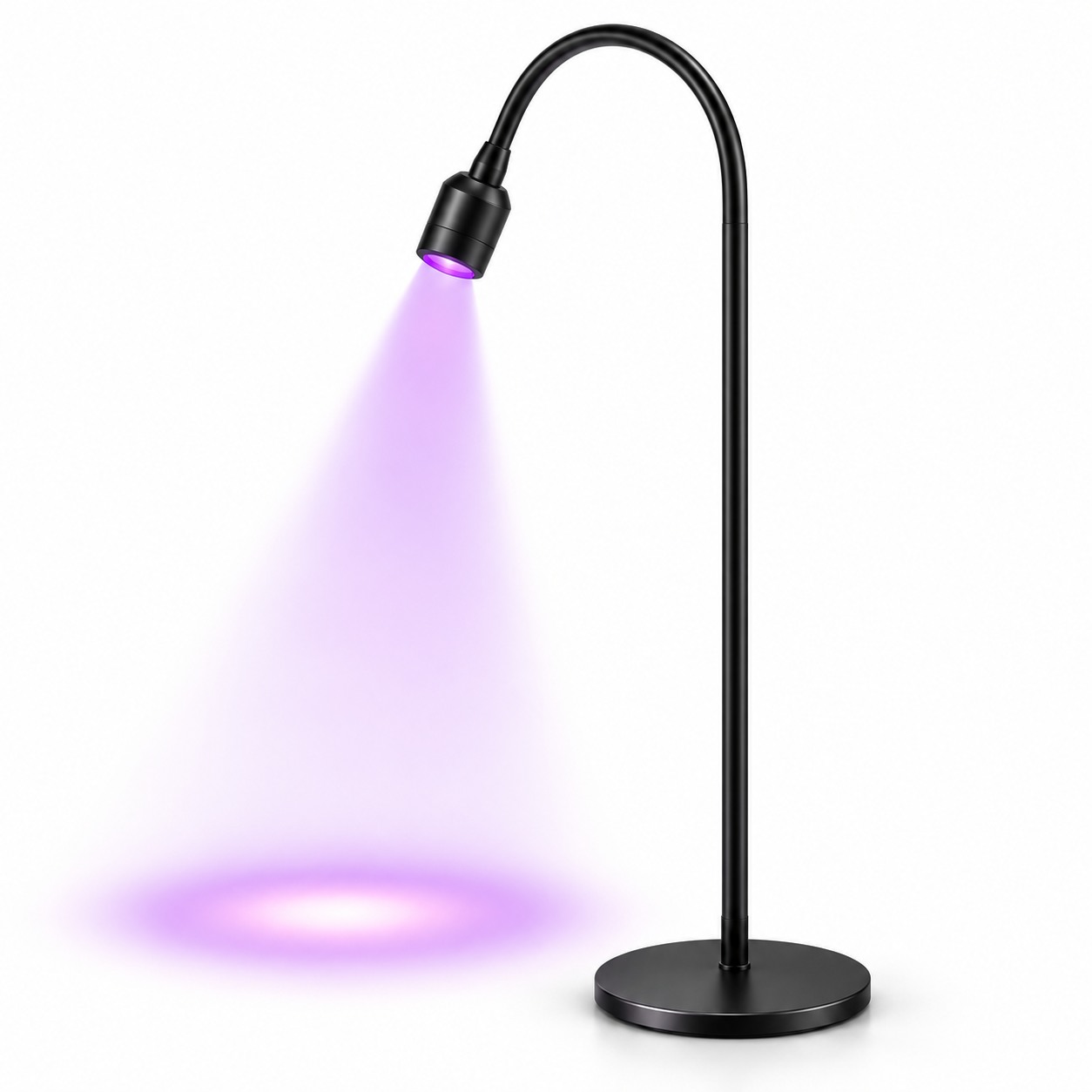 Professional UV LED Lash Extension Floor Lamp – 5W/10W | Adjustable Focus, Flexible Gooseneck & Foot Pedal