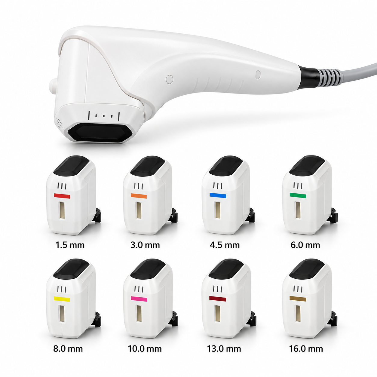 Professional HIFU Replacement Cartridges – 8 Depth Set 1.5–16.0 mm for Compatible HIFU Systems