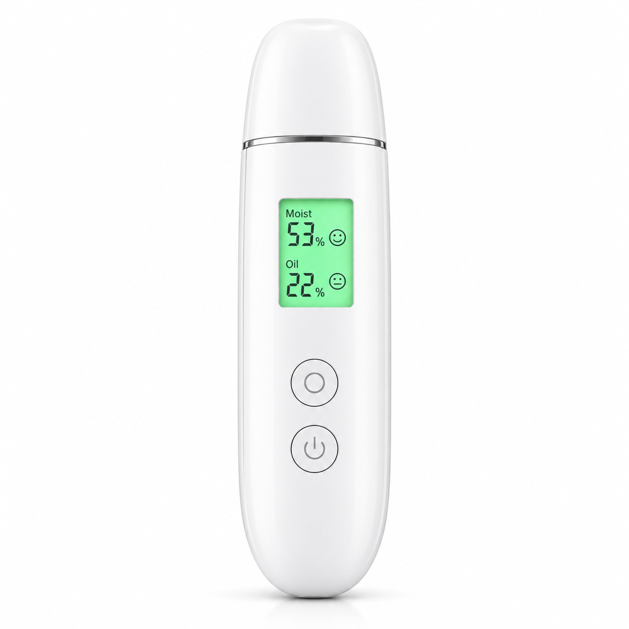 Digital Skin Moisture & Oil Analyzer with LCD Display, Elasticity Test & Fluorescence Detection