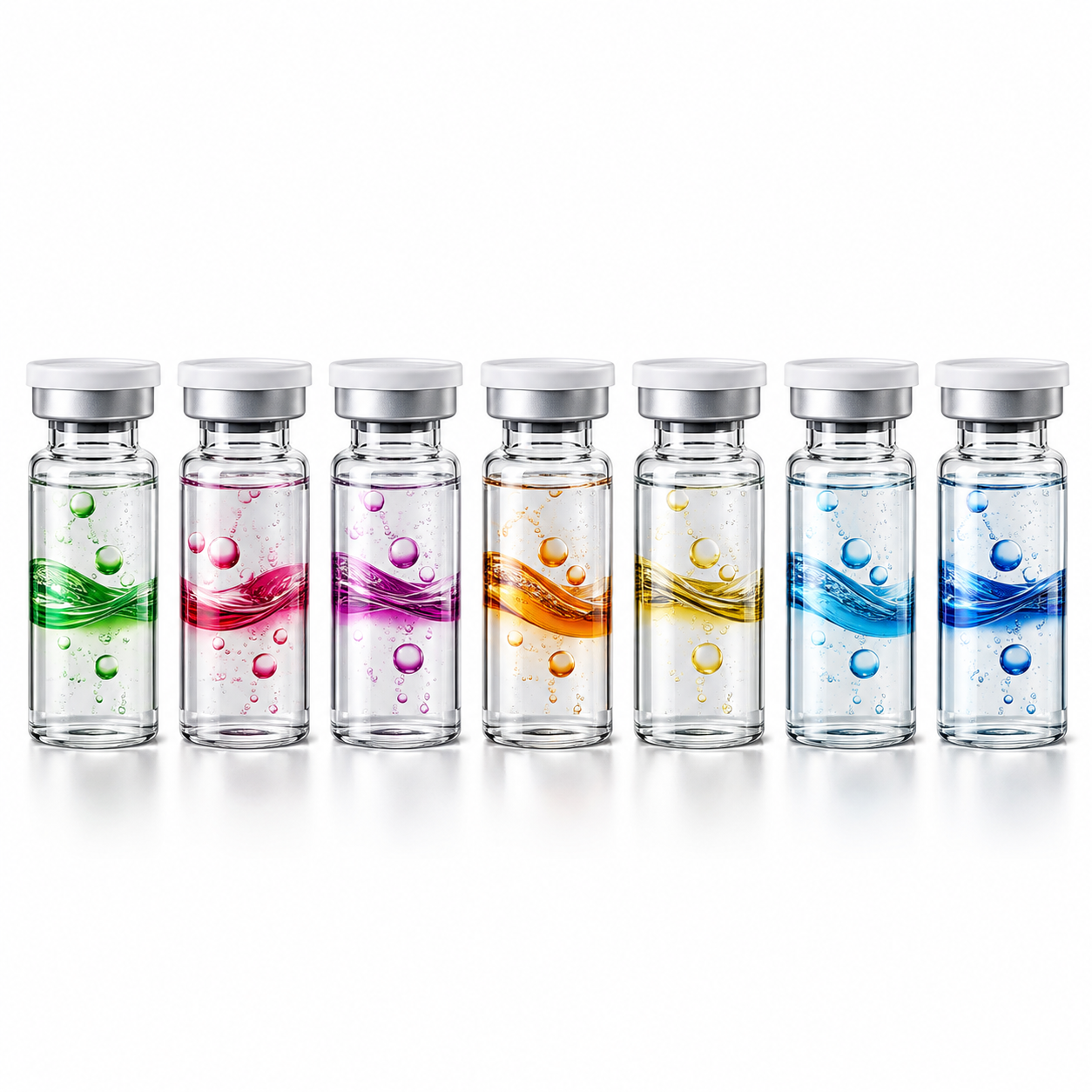 Professional Hydro Dermabrasion Essence Set – 7 Facial Solutions, 7 × 5ml