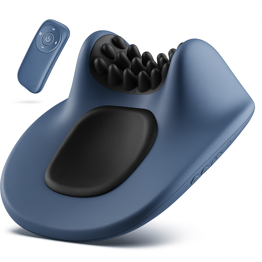 EMS Pulse Neck Pillow Massager – Electric Cervical Stretcher with Heating and Vibration for Muscle Relaxation