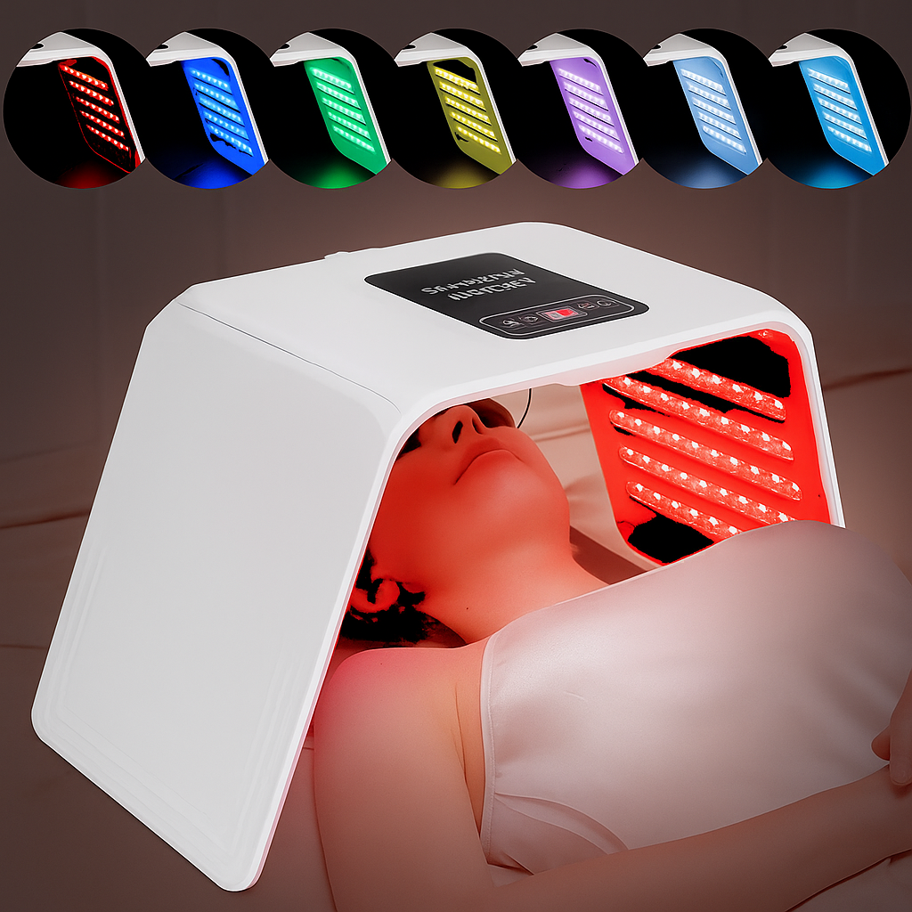 Theia Glow Omega Pro – 7-Color LED Light Therapy PDT Device for Skin Rejuvenation & Anti-Aging