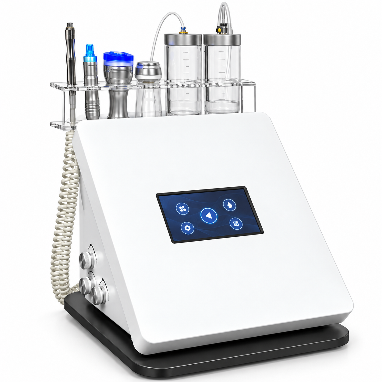 4-in-1 Hydro Dermabrasion Facial Machine with Ultrasonic, Microdermabrasion & Cold Hammer