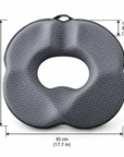 Ergonomic Memory Foam Donut Seat Cushion with Center Cutout – Chair Pillow for Office, Home and Car