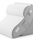 Adjustable Bed Wedge Pillow Set with Neck Bolster & Leg Support – 4-Piece Memory Foam System