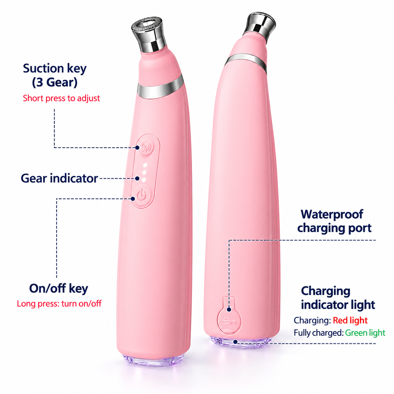 Portable Diamond Microdermabrasion Facial Device