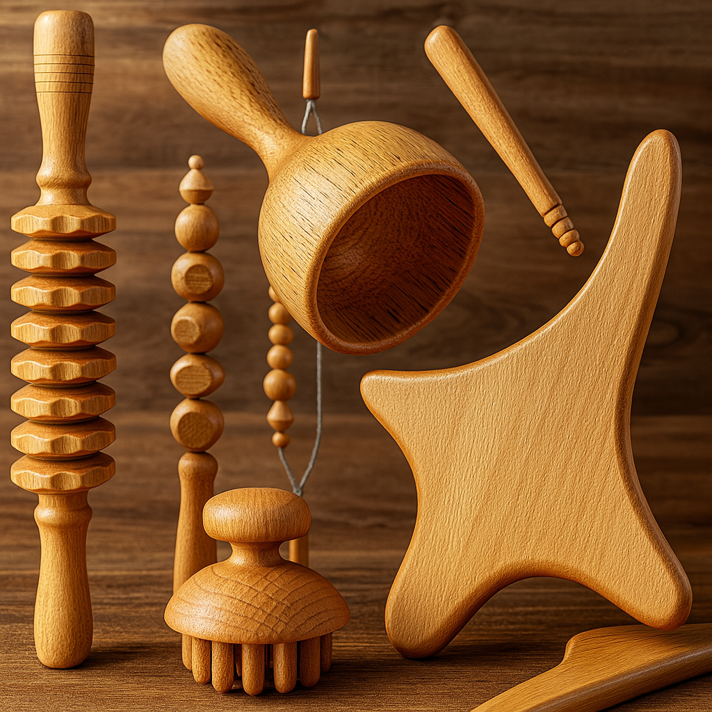 6 In 1 Wood Therapy Massage Tool Set