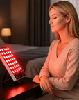 8 Modes Red Light Therapy Panel with 660nm / 850nm / 590nm / 415nm – Mini Desktop LED Device