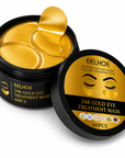 24K Gold Hydrogel Under Eye Patches – 10 Jar Set – Hydrating Eye Care