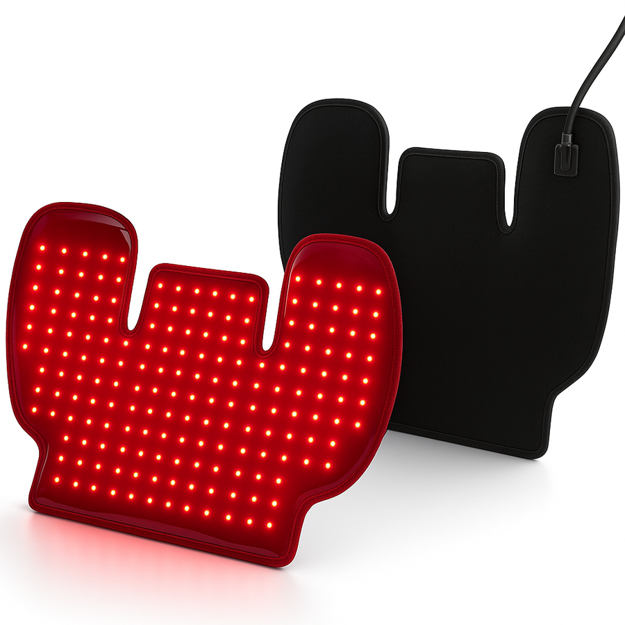 Red & Infrared Heat Therapy Shoulder Pad 660nm & 850nm | Dual-Chip LED Wearable Wrap for Upper Back & Shoulder Pain Relief, Muscle Relaxation