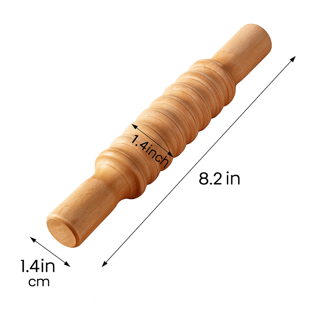 Theia Portable Wooden Muscle Roller Stick – Deep Tissue Relief for Athletes & Recovery