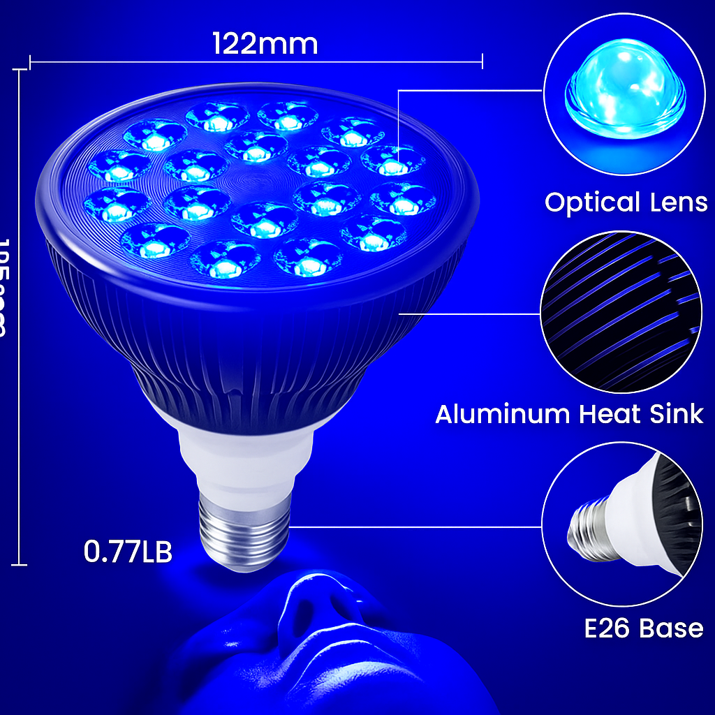 Theia Led Blue Light Therapy Bulb 460nm Beauty Lamp