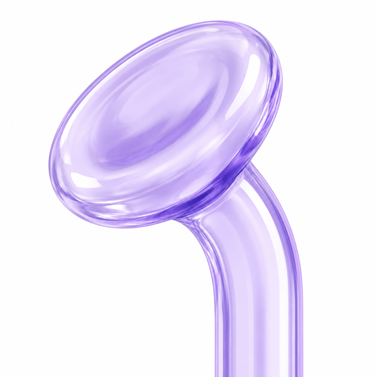 Flat High Frequency Glass Electrode Replacement Tip – Purple Facial Wand Tube