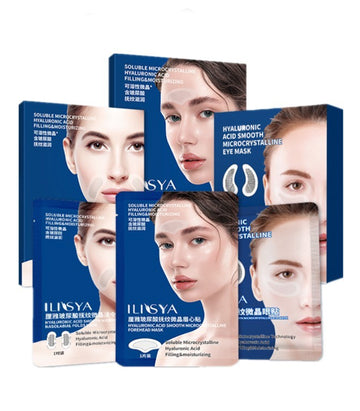 Micro Needle Skincare Sets Hyaluronic Acid Patch- 1 Box Eye Mask, 1 Box Nasolabial Folds Patch, 1 Box Forehead Patch