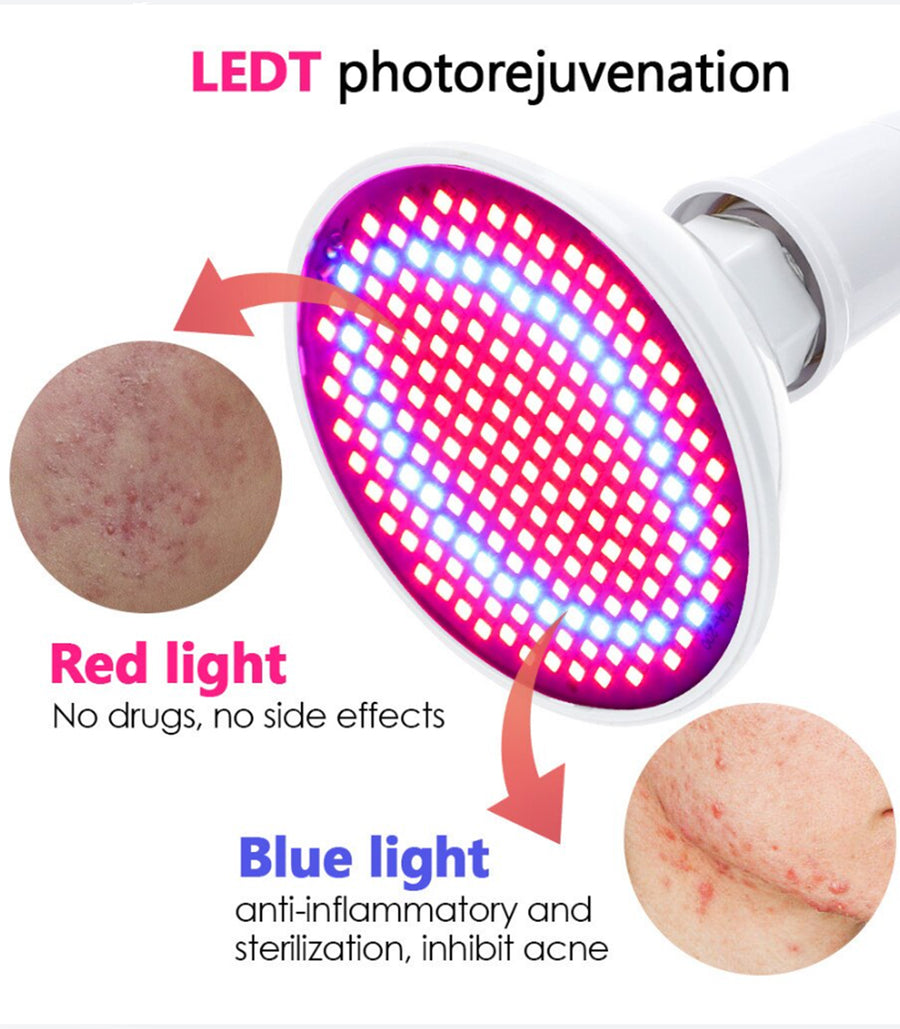 Red Light Therapy Lamp Deep Blue&Red 660nm Near Infrared 850nm for Full Body Skin