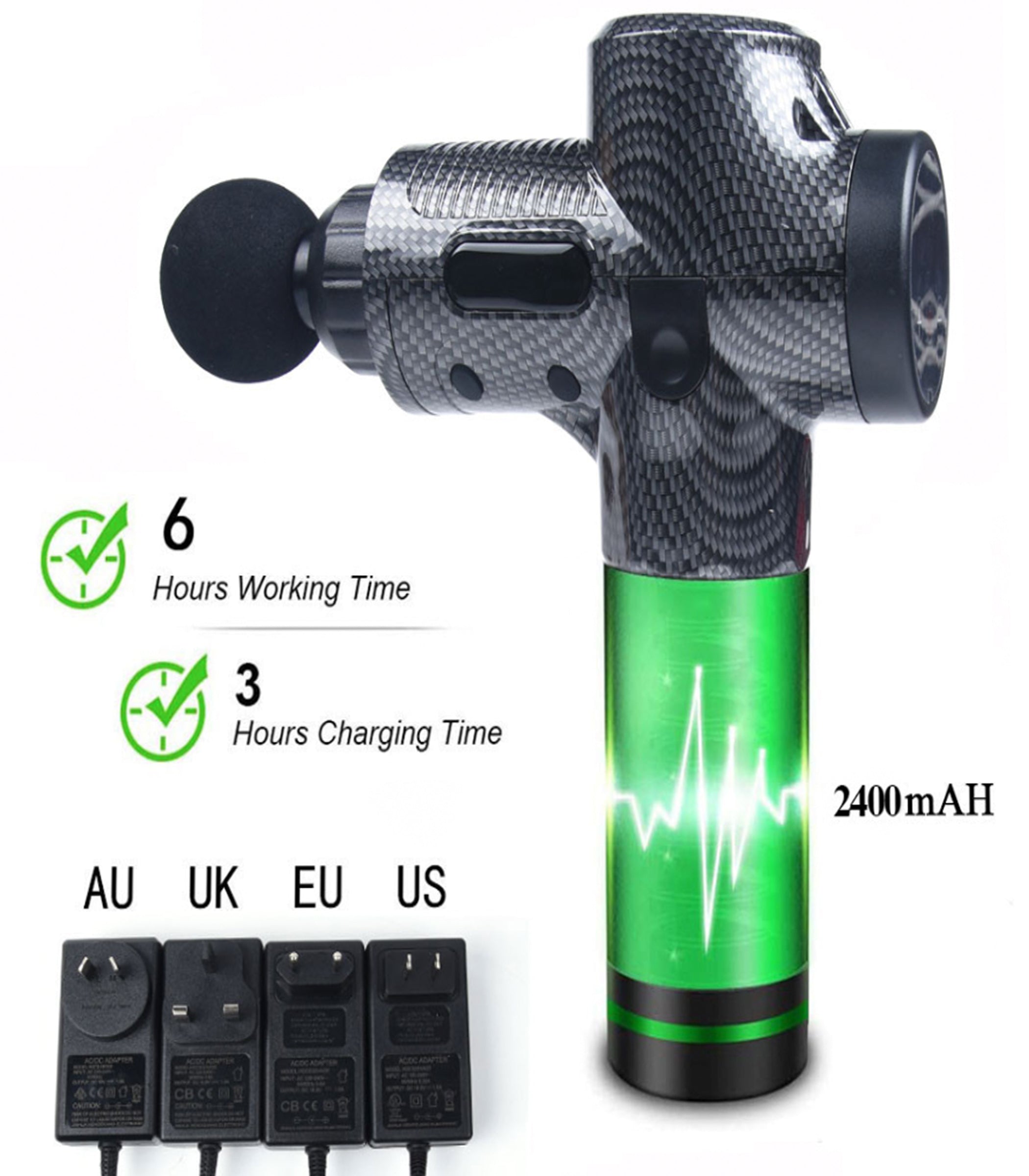 Muscle Massage Device with 7 Attachments and 30 Speed Levels | High-Frequency Handheld Massager for Everyday Muscle Comfort