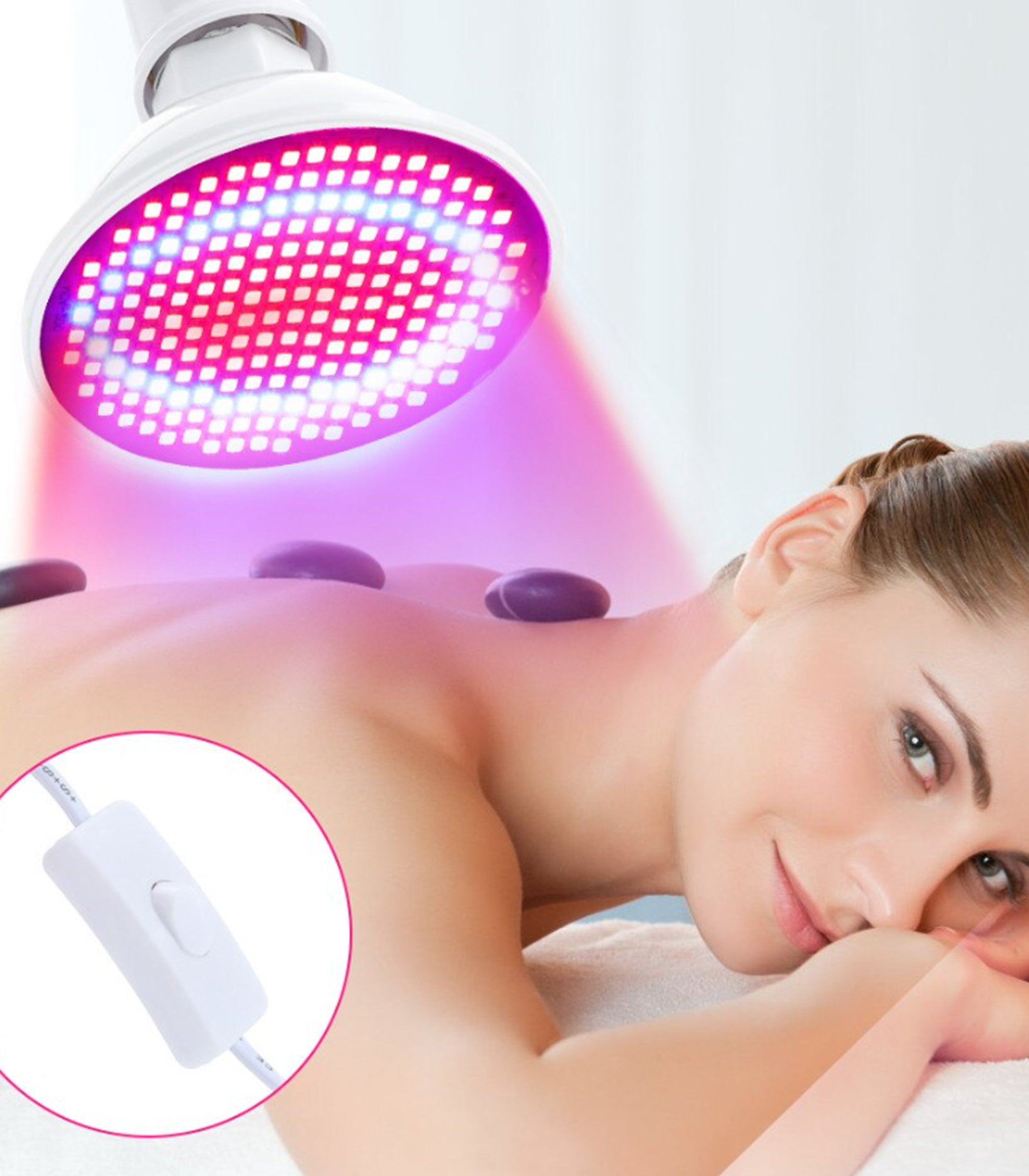 Red Light Therapy Lamp Deep Blue&Red 660nm Near Infrared 850nm for Full Body Skin