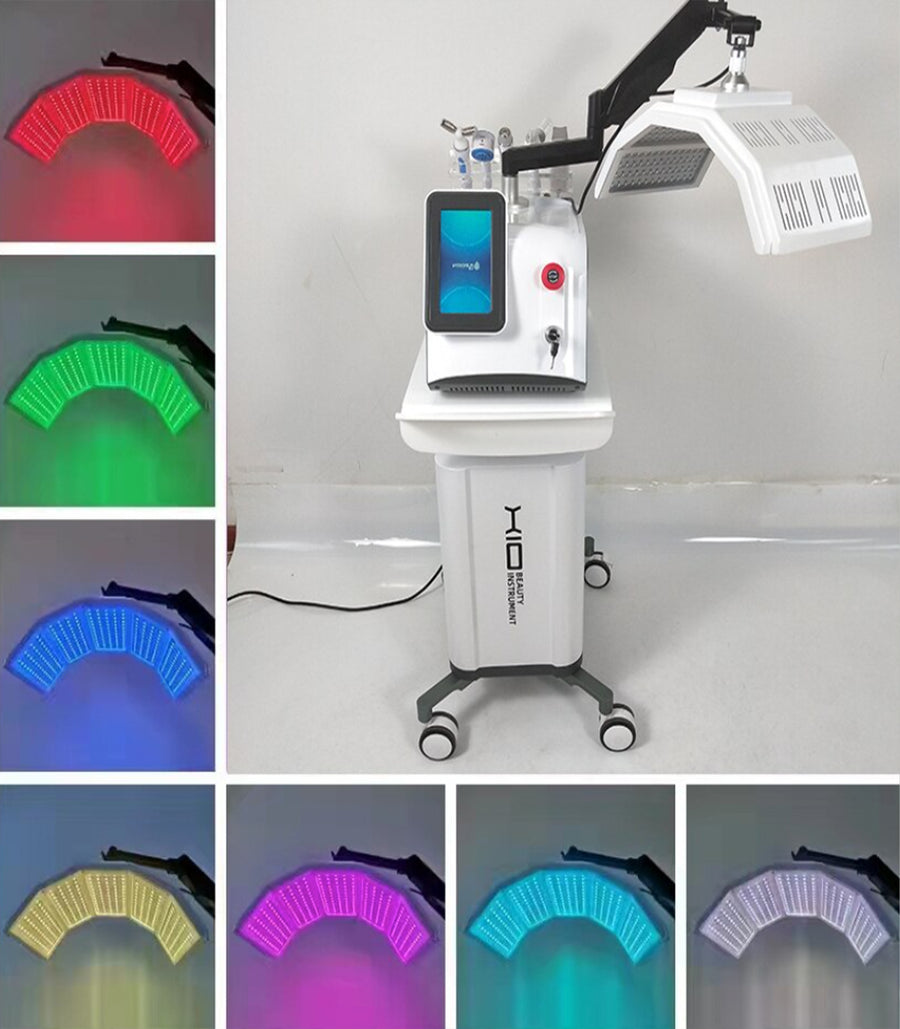 Photodynamic 7 Colors With High Power Piranha LEDS PDT Machine 5 Handles Light Therapy Facial Care